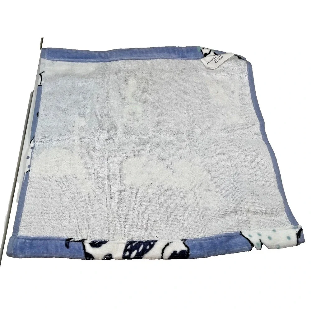 Artisan de Luxe Dog Print Towel 3 Piece Set Bath Hand Washcloth 100% Cotton New
